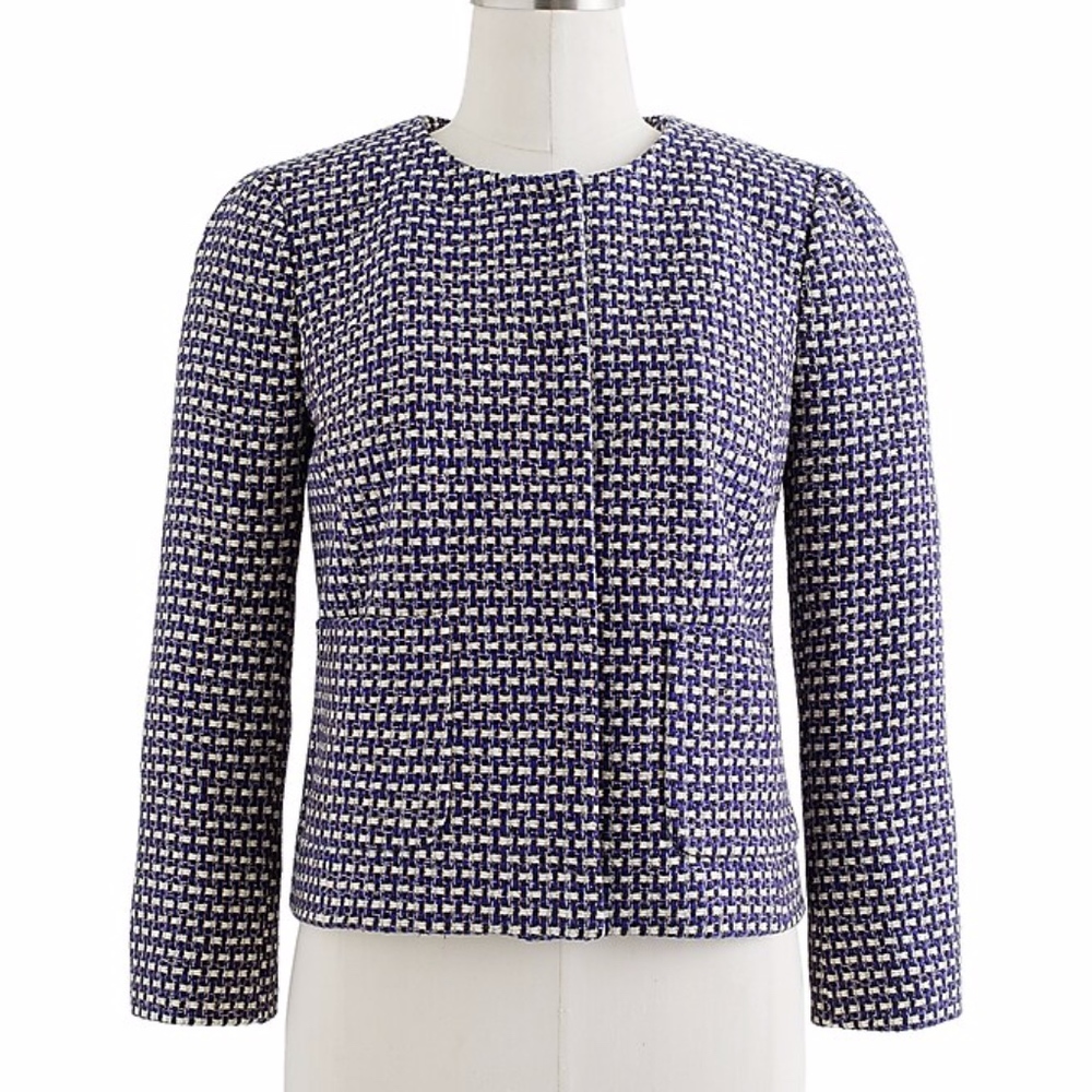 J. Crew Purple Tweed Blazer